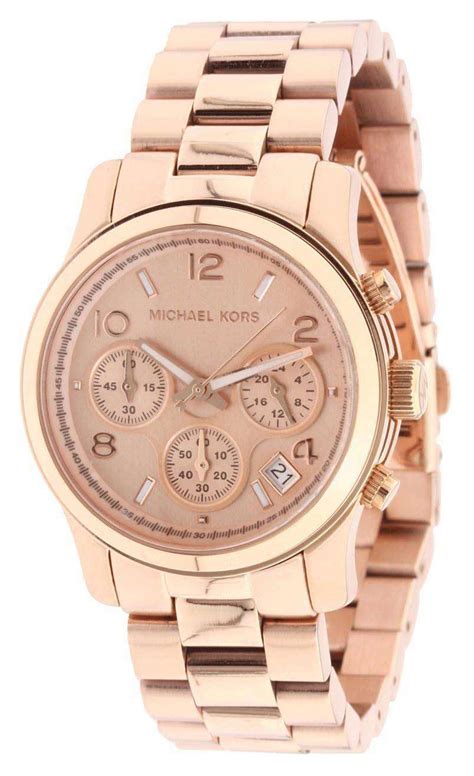 michael kors women's runway rose gold-tone watch mk5128anual|michael kors runway watch.